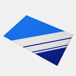 Tapete Azul NÁutico Brilhante Listras Brancas Esportivas 