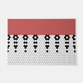 Tapete Azulejo da seringa vermelha e preta