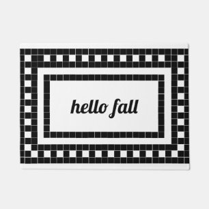 Tapete Azulejo de Design preto e branco da queda da tendê