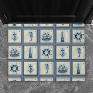 Tapete Azulejos náuticos Roda do navio de ancoragem de