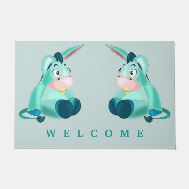 Tapete Baby Donkey Doormat - Bem-vindo (Frente)
