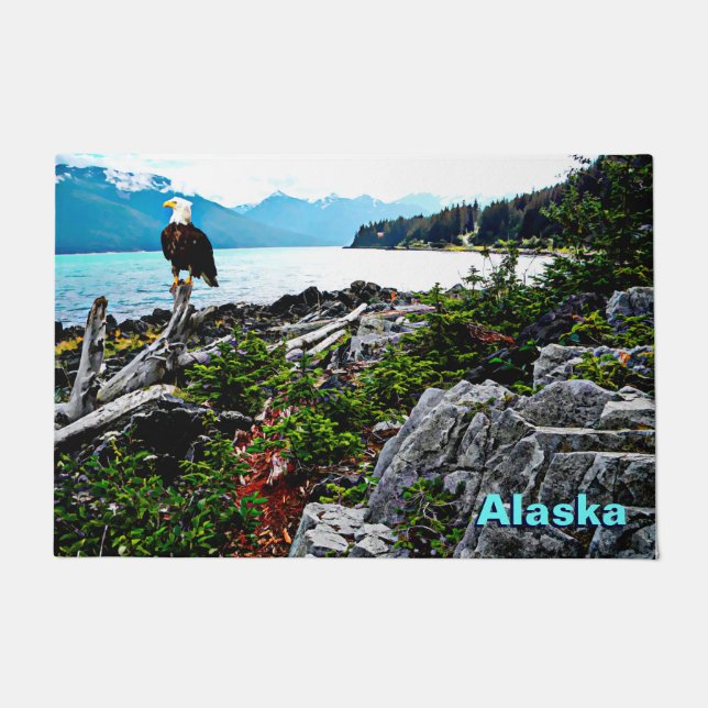 Tapete Bald Eagle Na Costa Do Alasca (Frente)