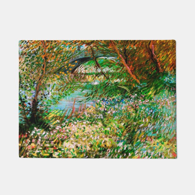 Tapete Bancos de Seine Pont de Clichy Primavera Van Gogh  (Frente)