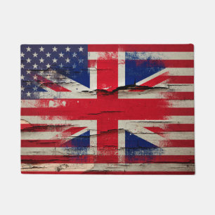 Tapete Bandeira americana britânica da pintura do