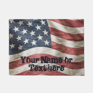 Tapete Bandeira americana resistida vintage