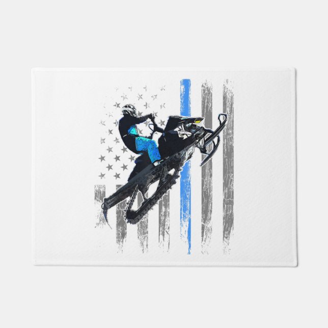 Tapete Bandeira Americana Snowmobile Shirt Men Snowmobile (Frente)