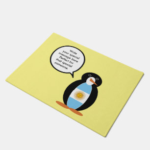 Tapete Bandeira Argentina Pinguim Ms Personalizada Falant