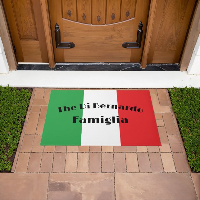 Tapete Bandeira da Itália, Bella Italia Famiy Welcome Mat (Ar livre)