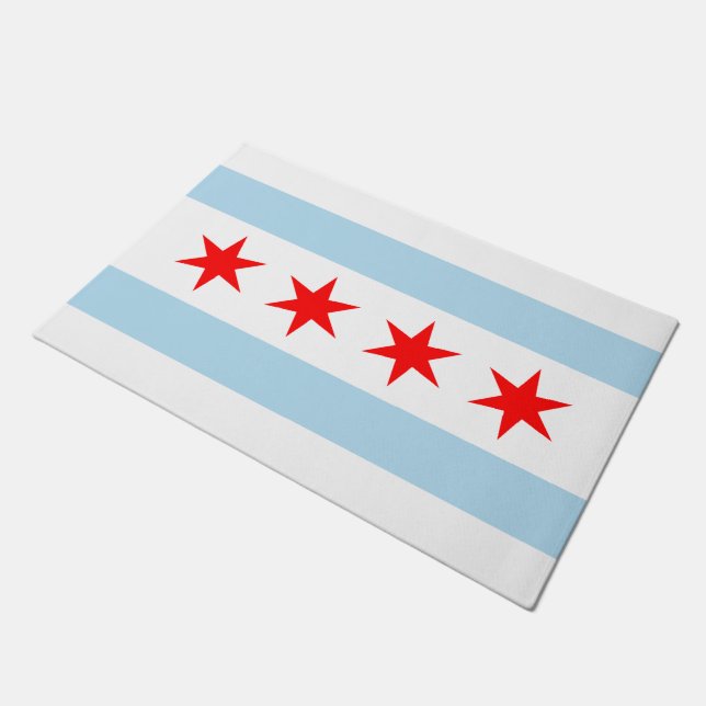 Tapete Bandeira de Chicago (Inclinado)