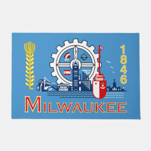 Tapete Bandeira de Milwaukee (Wisconsin)