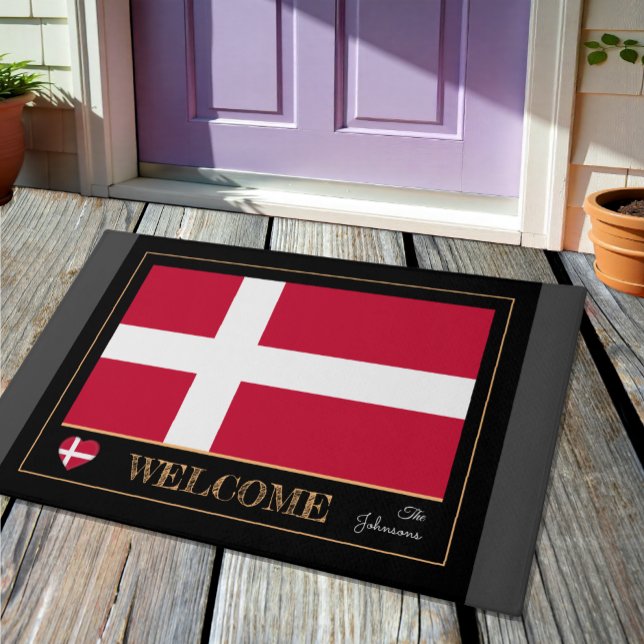 Tapete Bandeira Dinamarquesa, estantes de boas-vindas/esp (Criador carregado)