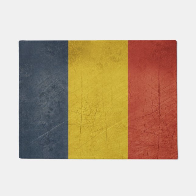 Tapete Bandeira do estado soberano do Grunge de Romania (Frente)