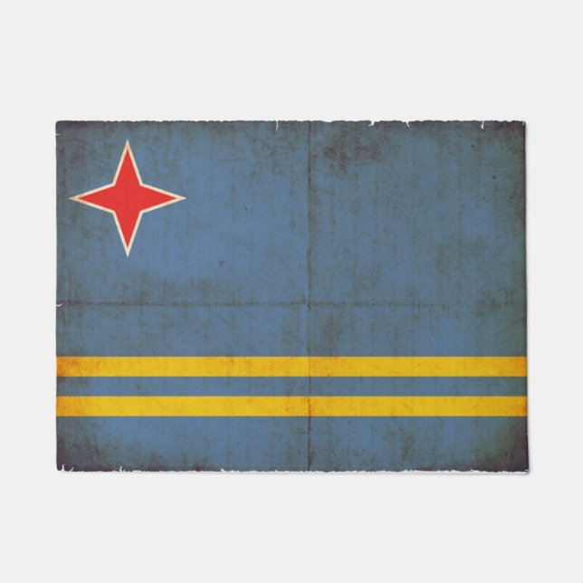 Tapete Bandeira do Grunge de Aruba (Países Baixos) (Frente)