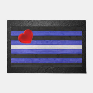 Tapete bandeira do orgulho de couro SlipperyJoe's preta a