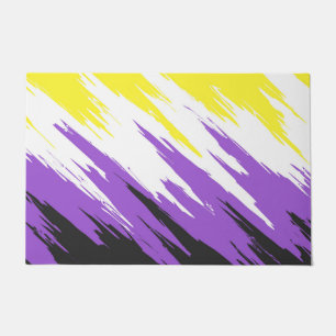 Tapete Bandeira do Orgulho ZigZag Funky Grungy Abstrato N