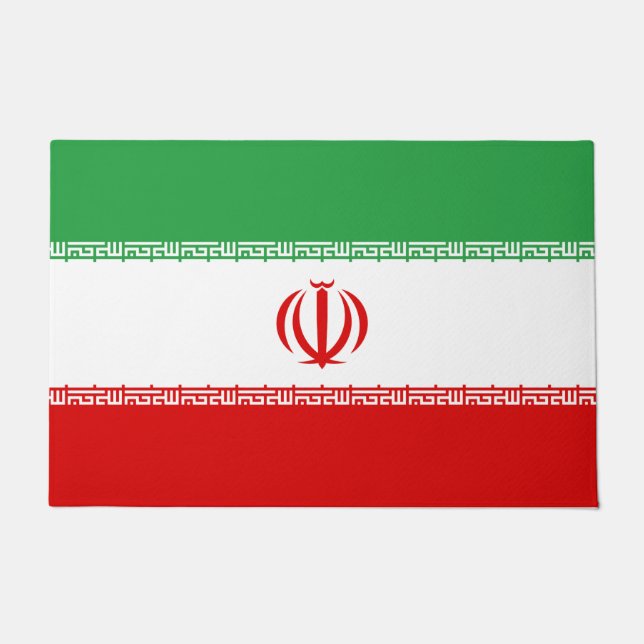 Tapete Bandeira Iraniana (Irã) (Persa) (Frente)
