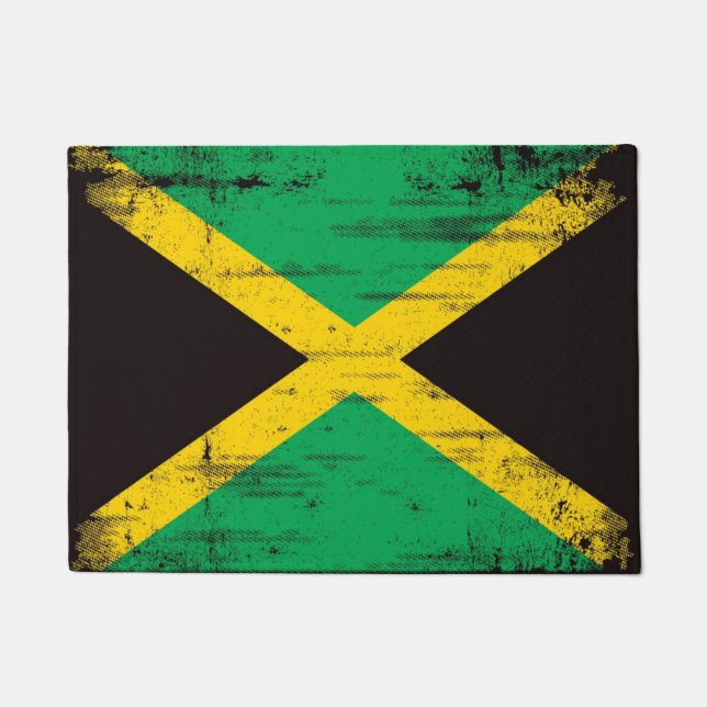 Tapete Bandeira jamaicana do Grunge (Frente)