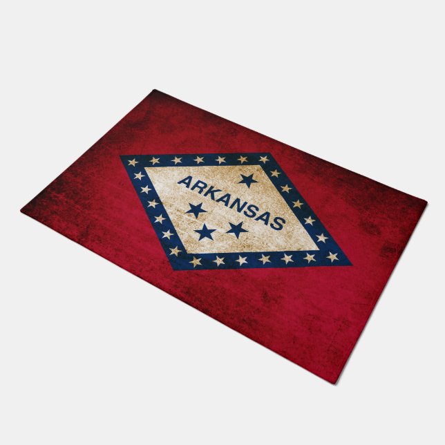 Tapete Bandeira rústica do vintage de Arkansas (Inclinado)