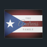 Tapete Bandeira Vintage Porto Rico com nome de família pe<br><div class="desc">Bandeira Vintage Porto Rico com tapete de porta de nome familiar personalizado. Faça sua própria porta personalizada para uma nova casa, restaurante, hotel, negócios, casamento, escritório, empresa, compro, loja etc. Adicione sua própria mensagem de boas-vindas, sobrenome familiar, monograma, nome de loja ou citação engraçada. Boa ideia de presente de decoração...</div>