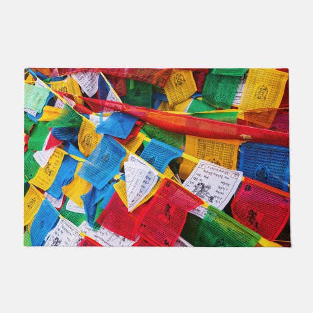 Tapete Bandeiras de oração tibetanas coloridas - Tibete (Frente)