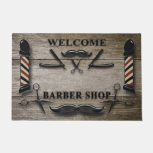 Tapete Barber Compro Boas-vindas Mat, Salão de Cabelo