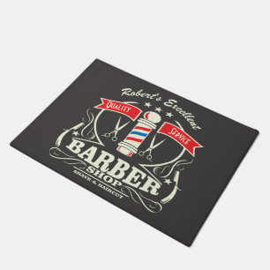 Tapete Barbershop Stylist Barber Entrando Cinza