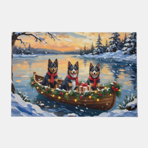 Tapete Barco de Natal do Lapphund Finlandês Férias