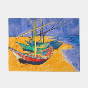 Tapete Barcos de Van Gogh Impressionismo Praia