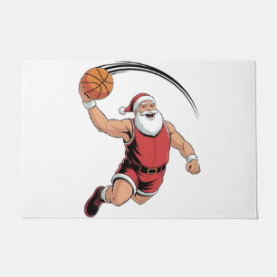 Tapete Basquete de Natal Jogando Papai Noel Esporte