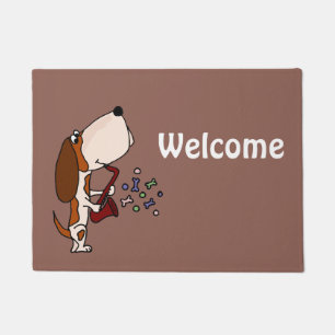 Tapete Basset Hound engraçado que joga o Doormat do
