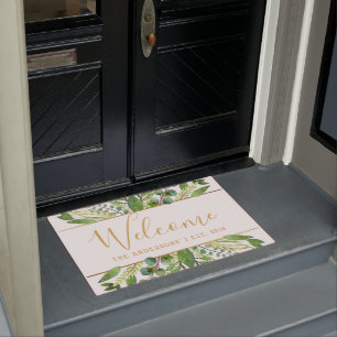 Tapete Basta Chic Greenery & Gold Foil Bem-Vindo