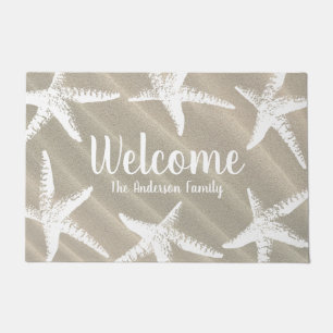 Tapete Beachy Coastal White Starfish & Sand
