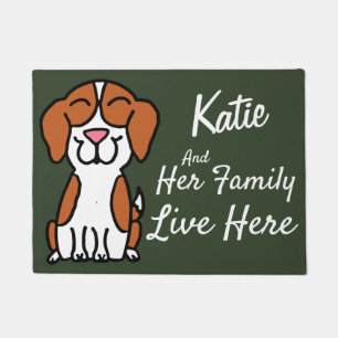 Tapete Beagle Desenhado à Mão Personalizado