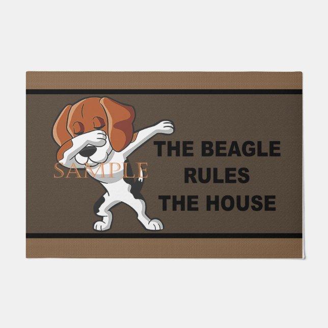 Tapete Beagle Domina A Porta Da Casa, Beagles Lover (Frente)
