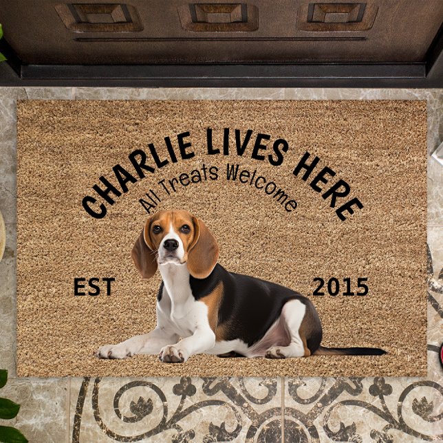Tapete Beagle Personalised Dog Lover Doormat (Criador carregado)