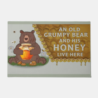 Tapete Bear Bem-Vindo Mat, Bear Doormat, Bee Lover Gift