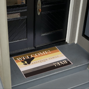 Tapete Bear Pride Flag Beach Personalizado Bem-vindo