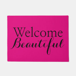 Tapete Beauty Salon Door Mat - Bem-vinda linda