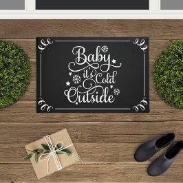Tapete Bebê É Frio Fora do Feriado Preto