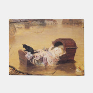 Tapete Bebê em berço durante enchente (por J.E. Millais)