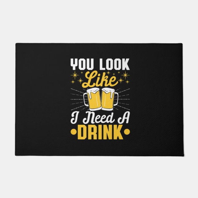 Tapete Bebedor de Cerveja Eu Preciso de uma Bebida Cervej (Frente)