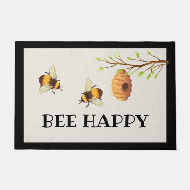 Tapete Bee Happy Door Mat (Frente)