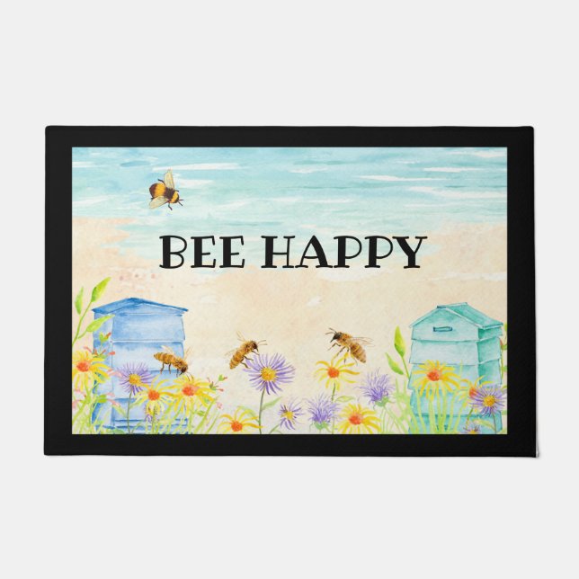 Tapete Bee Happy Door Mat (Frente)
