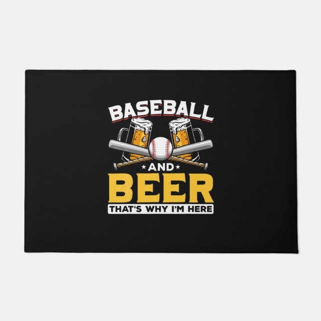 Tapete Beer Drinker Baseball Beer Humor Birthday (Frente)