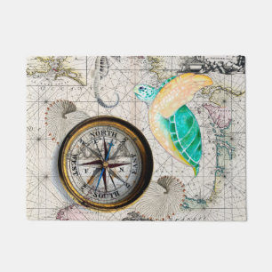Tapete Bege do mapa da tartaruga de mar