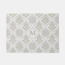 Tapete Beige & White Sparkling Quatrefoil Pattern