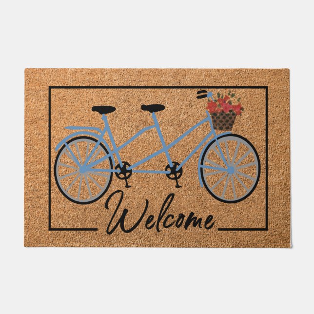 Tapete Bem-vinda, Bicicleta, Engraçada Decência do Ciclo (Frente)