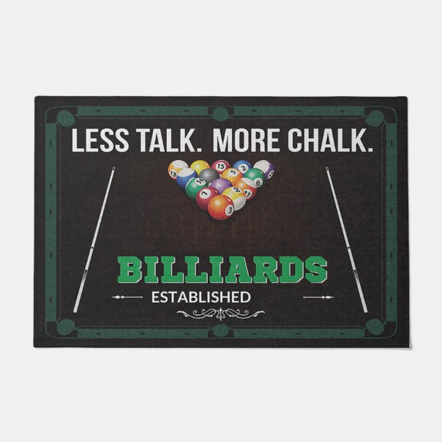 Tapete Bem-vinda Billiard Room Doormat, Billiard Lover Ma (Frente)