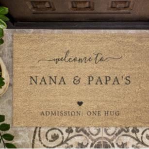 Tapete Bem-vindo à Casa de Nana & Papa
