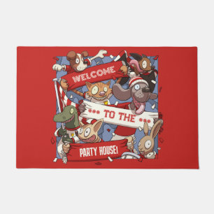 Tapete Bem-Vindo À Casa Do Partido! Ventiladores animados